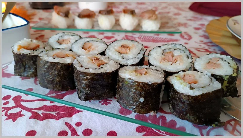 sushi casero bonito confitado